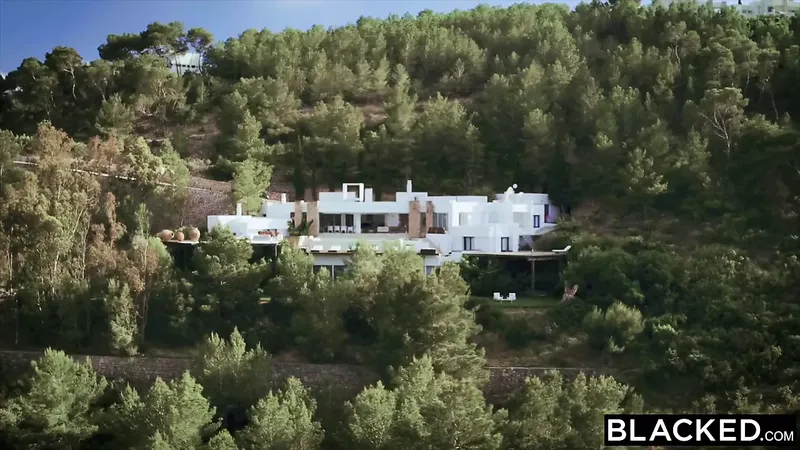 黑色的熱西班牙模特在春天與 BBC 掛鉤