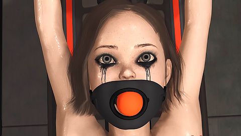 球堵嘴的青少年在約束被瘋狂搞砸了