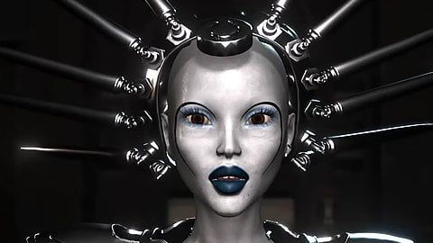 女學生奴隸在她的屁股上被科幻 Dickgirl 搞砸了