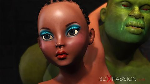 年輕的肛交角質奴隸被大綠…