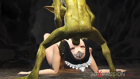 年輕女王在神秘洞穴中被護目鏡狠狠操